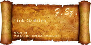 Fink Szabina névjegykártya
